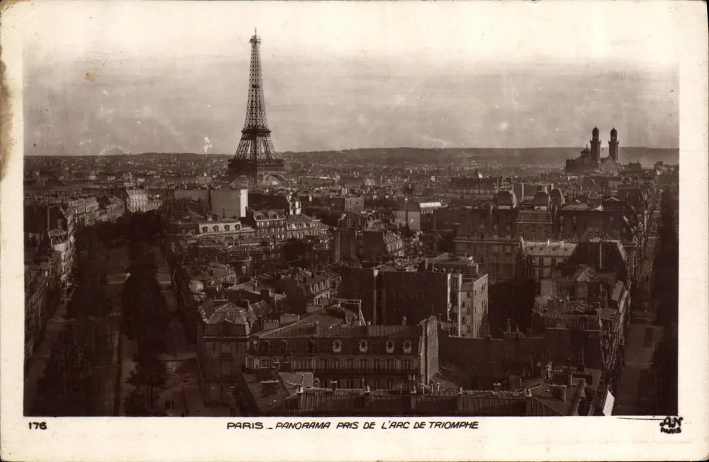 Paris — Panorama pris de l'Arc de Triomphe — éditeur JAN Paris, n° 176 - Frente