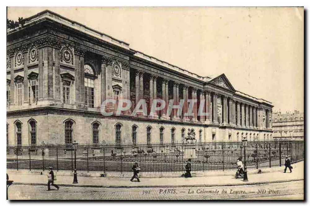 Paris — A Colunata do Louvre — ND Phot - Frente