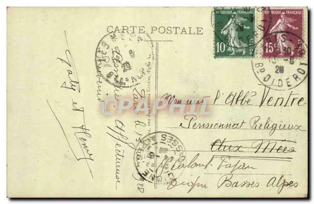 Paris - Notre-Dame - A Fachada — edifício do século XII, concluído em torno de 1240 — n° 294 - Verso