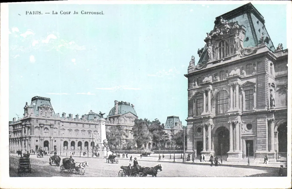 Paris — A Cour do Carrousel — Editor não identificado, número de série não visível - Frente