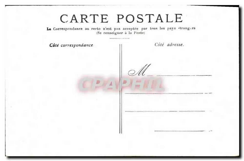 Paris — A Cour do Carrousel — Editor não identificado, número de série não visível - Verso