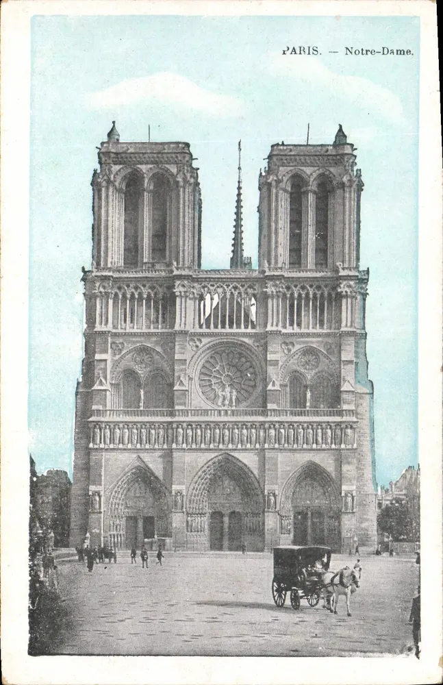 Paris — Catedral de Notre-Dame — editor não visível - Frente