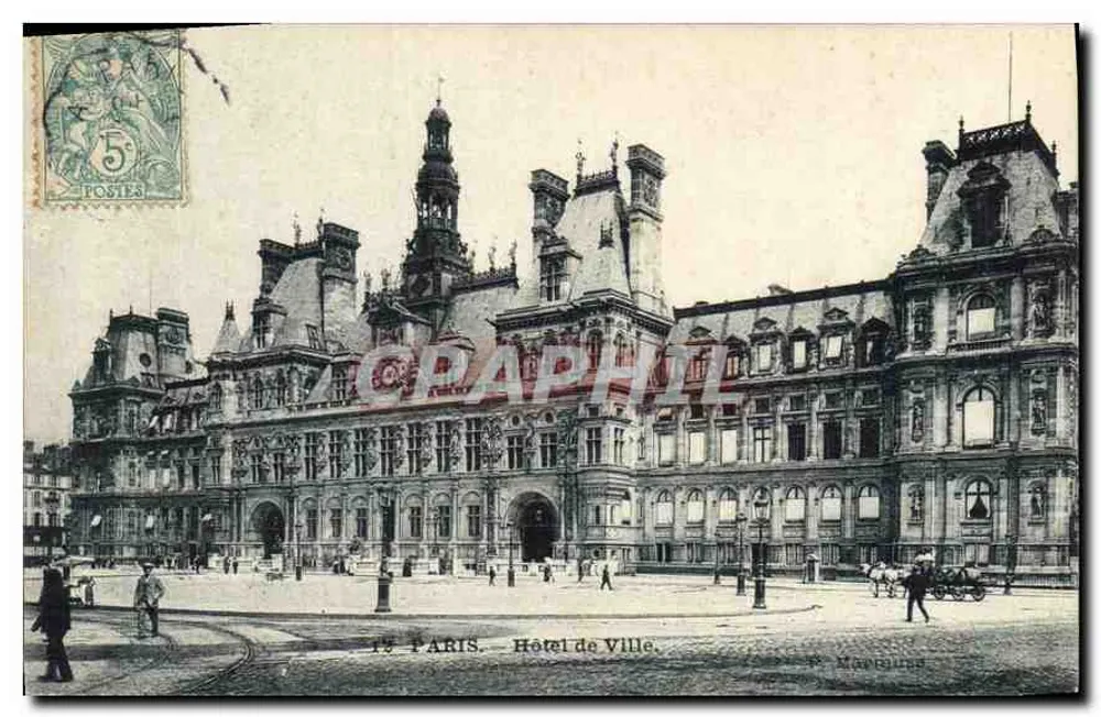 Paris — Hotel de Ville — editor M. Martineau, n° 15 - Frente