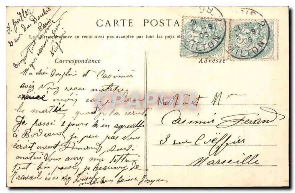 Paris - Die Uhrturm, Die Conciergerie - G I. - Rückseite