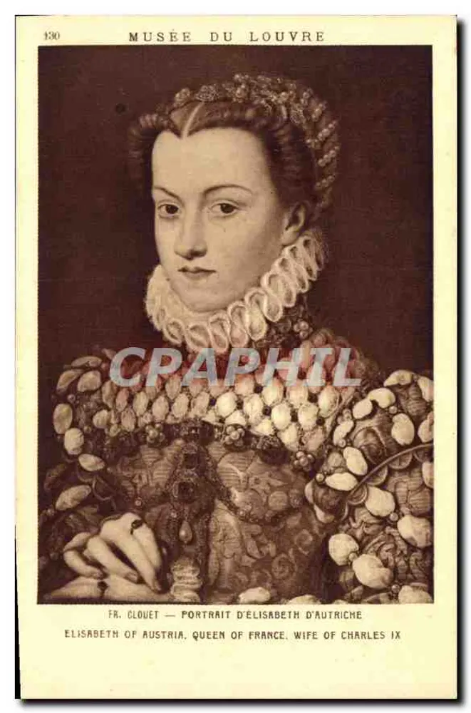Porträt Elisabeths von Österreich — Louvre-Museum — Fr. Clouet — n°130 - Vorderseite