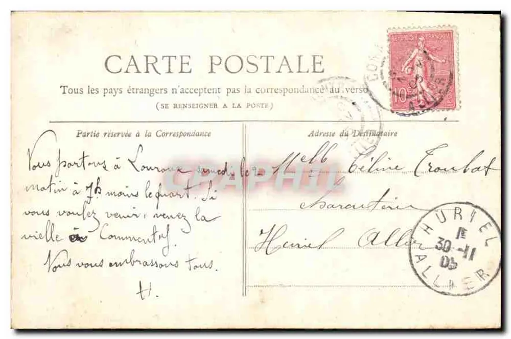 Uhr des Palasts der Gerechtigkeit — Paris — Sammlung Petit Journal - Rückseite
