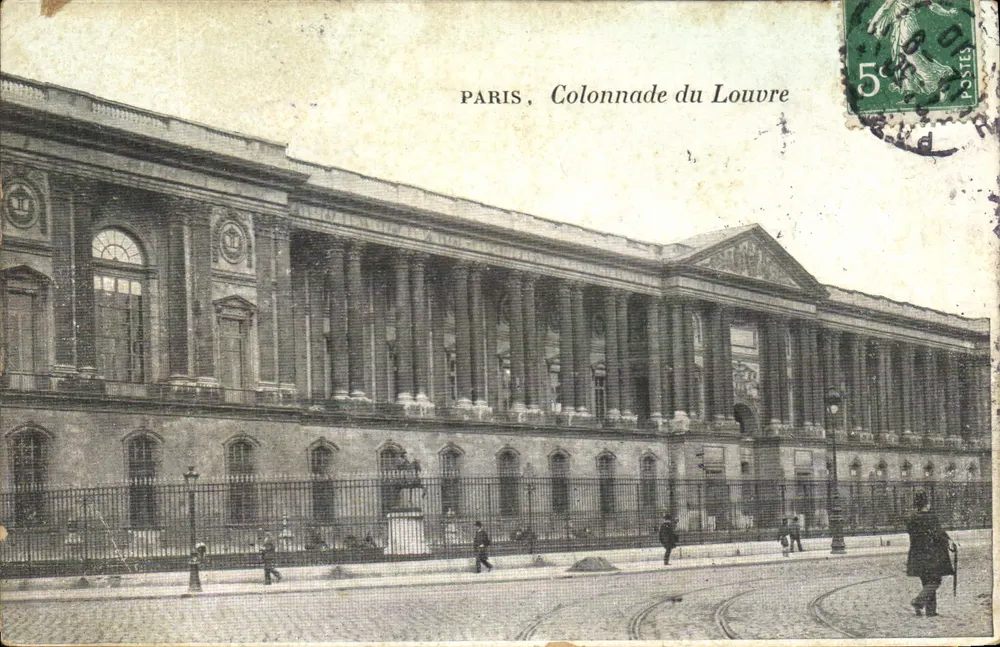 Paris, Colunata do Louvre — editor desconhecido, número de série não visível - Frente