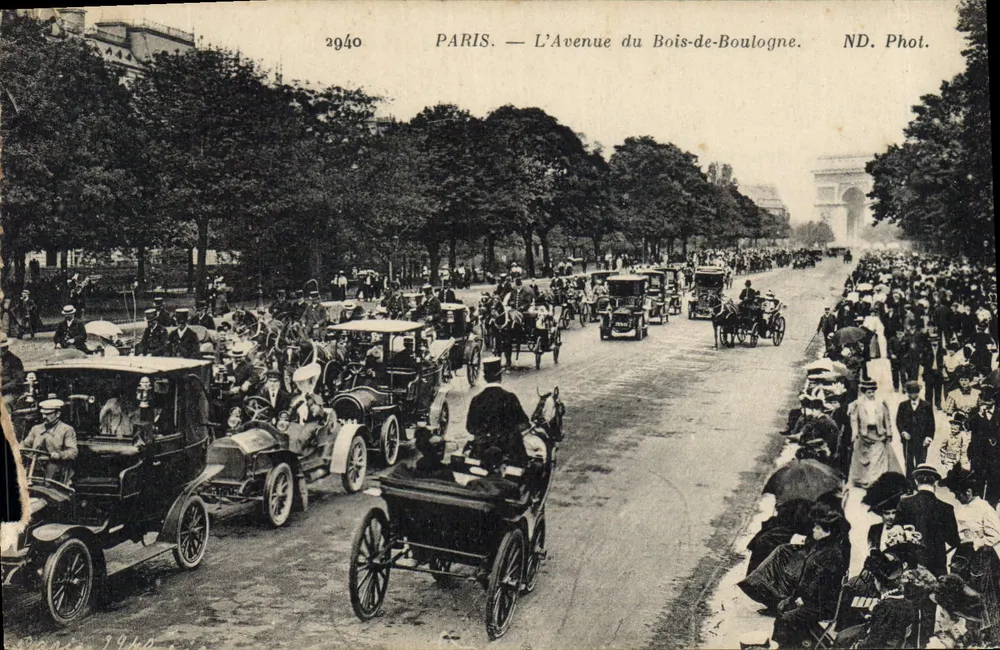 PARIS — Die Avenue du Bois-de-Boulogne — ND. Phot. - Vorderseite