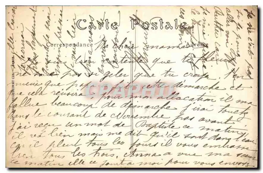 Panorama von PARIS — Ansicht des Sacré-Cœur, aufgenommen von der Eiffelturm — ND. Foto-Nr. 1055 - Rückseite
