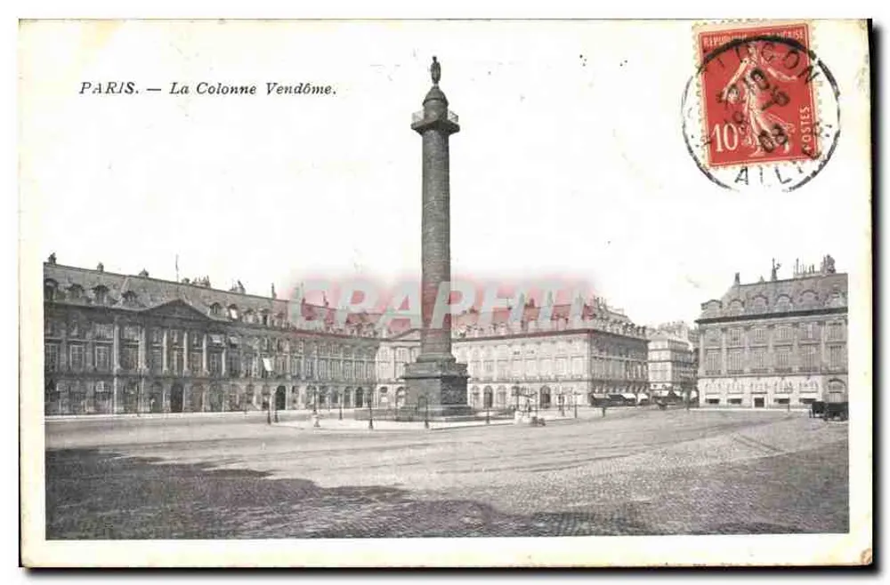 PARIS — Kolumna Vendôme — nieznany wydawca - Awers