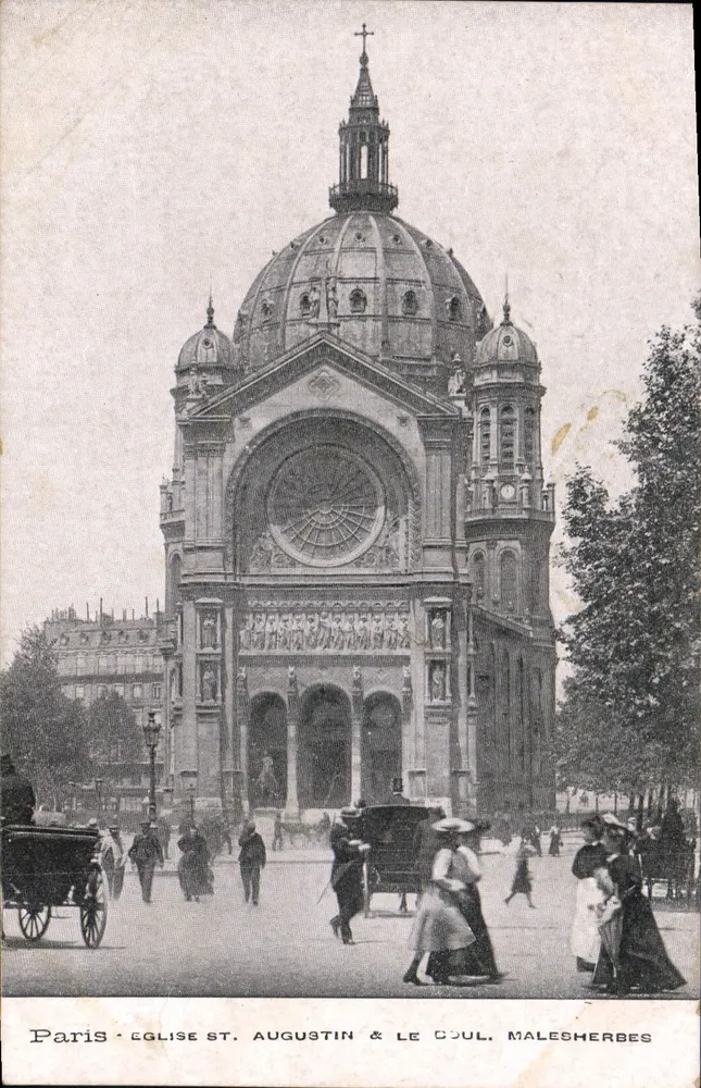 Paris - Kirche St. Augustin & Le Coul. Malesherbes - Vorderseite