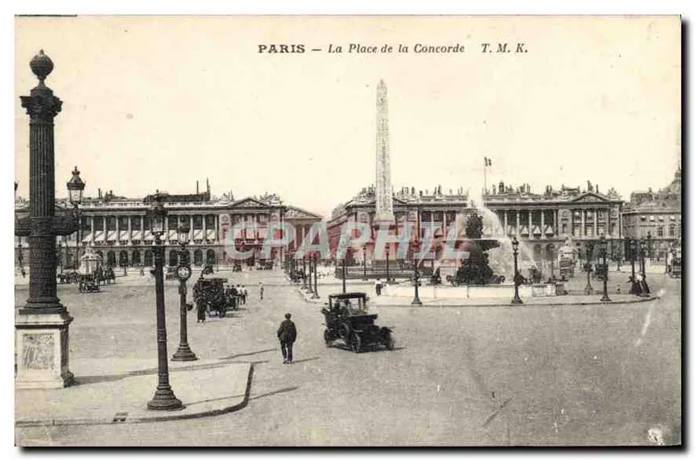Paris — A Place de la Concorde — T. M. K. - Frente