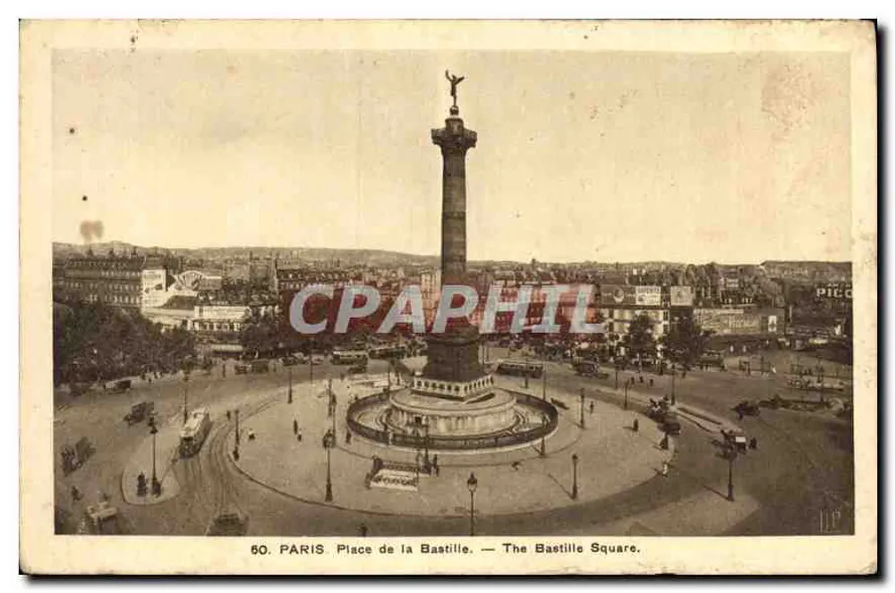 Paris - Praça da Bastilha — editor Les Éditions Artistiques - LIP, n°60 - Frente
