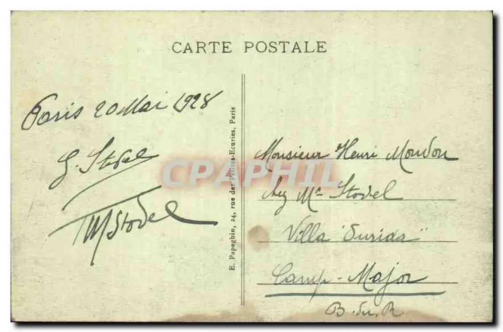 Paris - Die Conciergerie und der Pont au Change — A. P. n°226 - Rückseite