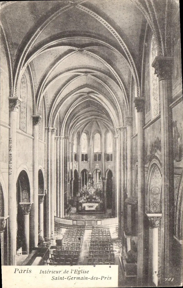 Innenansicht der Kirche Saint-Germain-des-Prés — Paris — V.P. Paris Nr. 128 - Vorderseite
