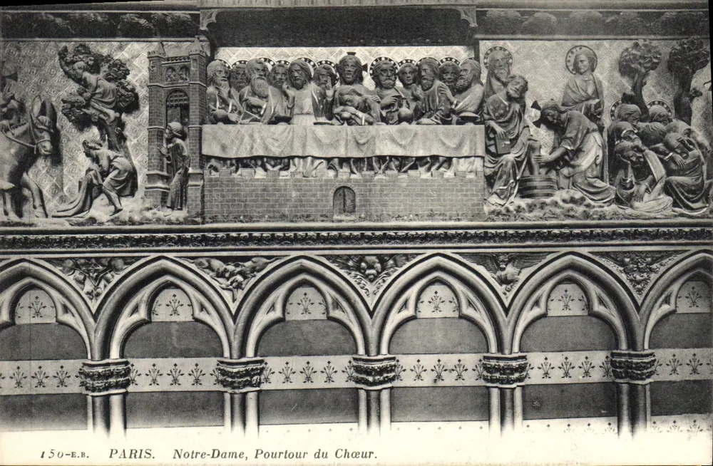 Notre-Dame, Pourtour du Chœur — Paris — Éditeur E.B. n°150 - Frente