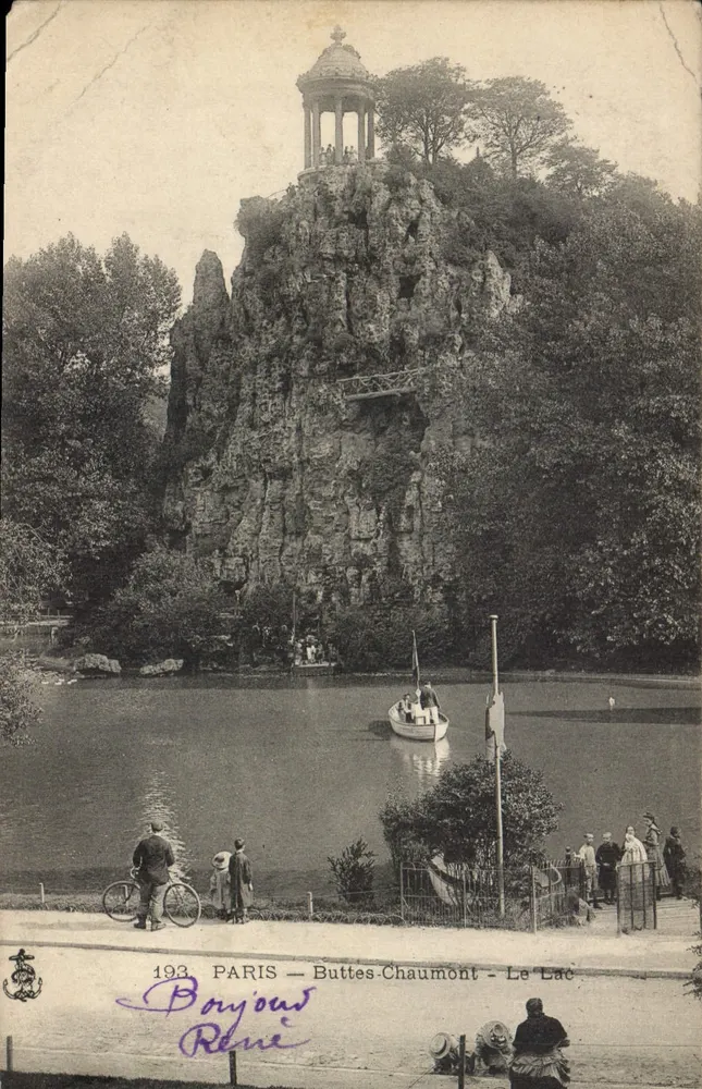 Buttes-Chaumont — O Lago — editor Boyous, n° 193 - Frente