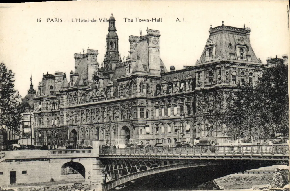 Paris — O Hôtel-de-Ville — The Town-Hall — A. L. - Frente