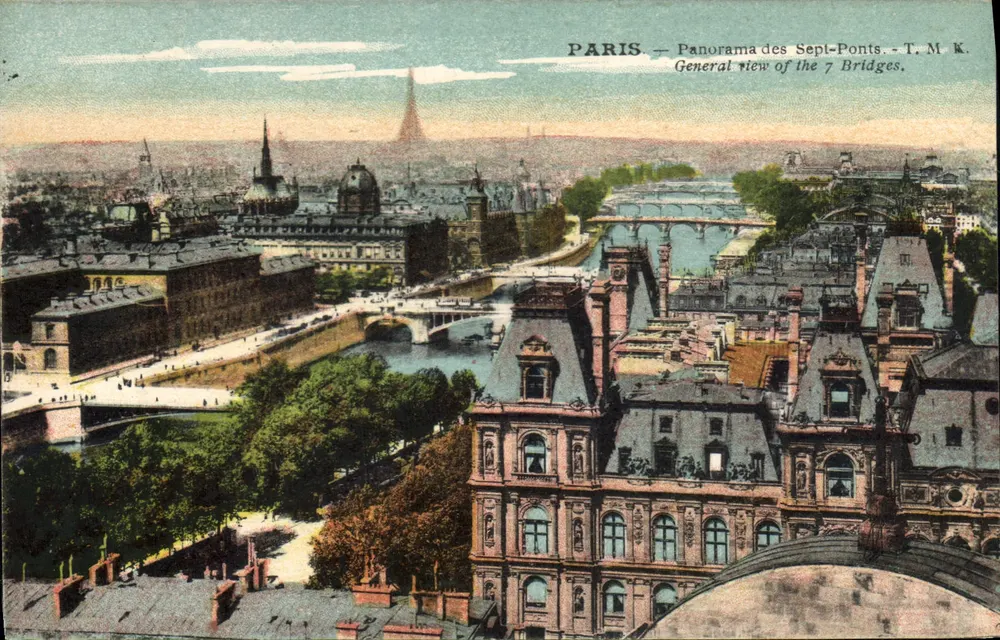 Paris — Panorama dos Sete Pontes — T. M. K. - Frente
