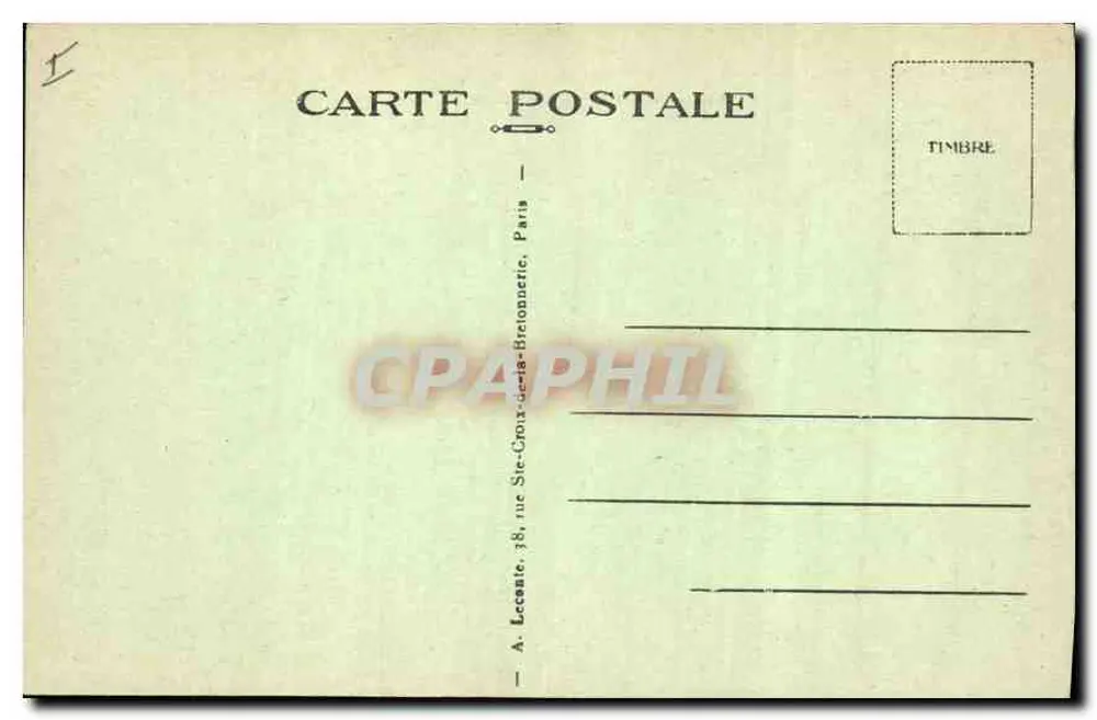 Paris — Ensemble der Place de la République und das Hôtel Moderne — A. L. - Rückseite