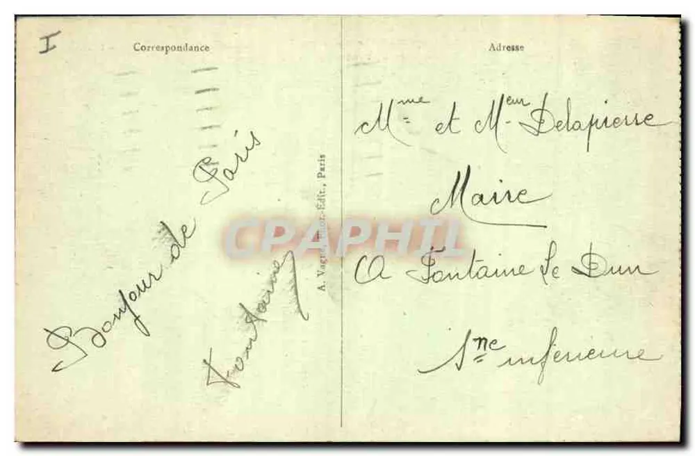 Paris — Panorama em direção ao Pont Alexandre III — J.H. n°488 - Verso