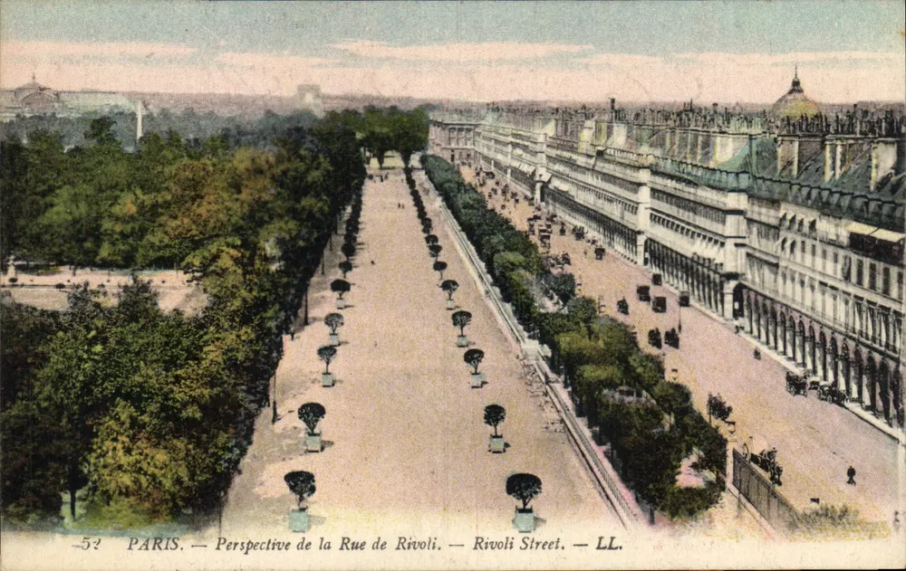 Paris — Perspectiva da Rue de Rivoli — LL. - Frente