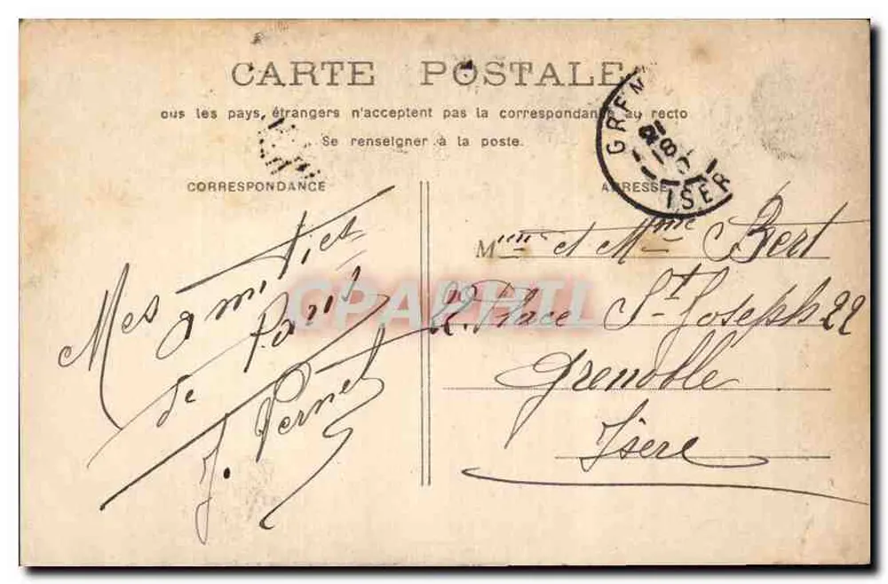 PARIS - Monument de Victor-Hugo — editor não visível, número de série ilegível - Verso