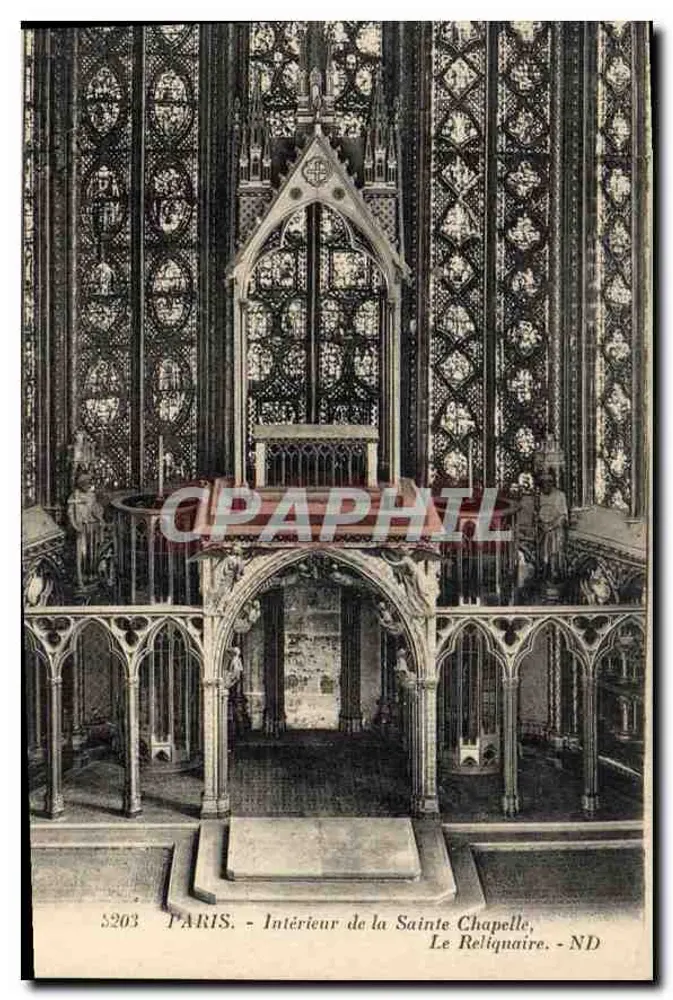 Paris - Innenansicht der Sainte Chapelle, Das Reliquiar - ND - Vorderseite