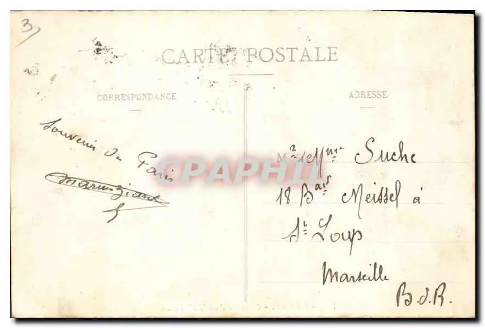 Jardim das Tuileries — Paris — editor desconhecido, n° 35 - Verso