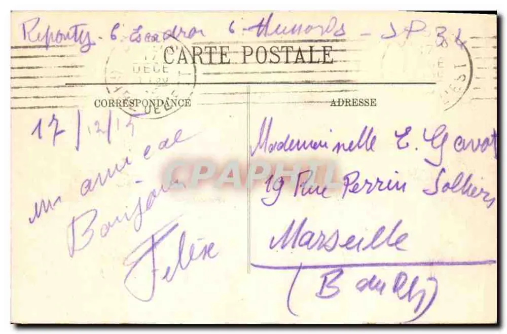 Paris — O Square Gambetta — LL, n° 1563 - Verso