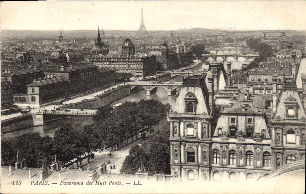 Paris — Panorama dos Oito Pontes — LL. n°123 - Frente