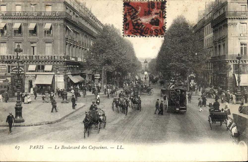 Paris — O Boulevard dos Capucinos — LL. - Frente