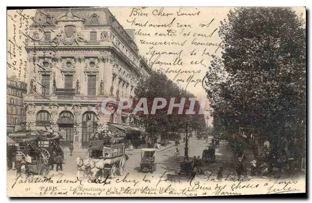 Paris — A Renascença e o Boulevard Saint-Martin — Editor: A Renascença, 91 - Frente