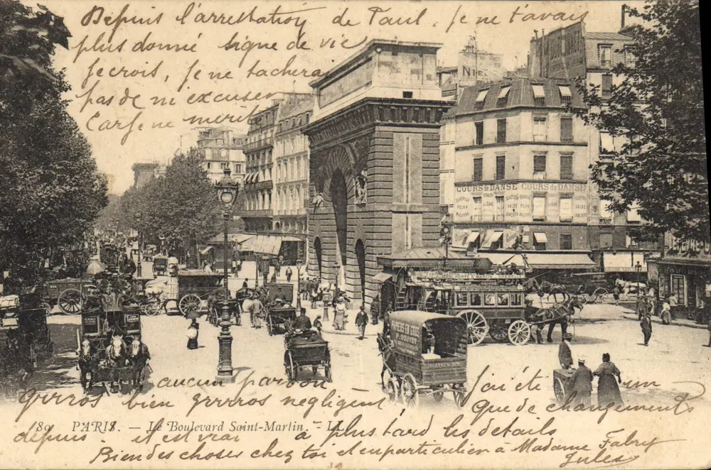 Paris — O Boulevard Saint-Martin — Arco do Triunfo do Carrousel - Frente