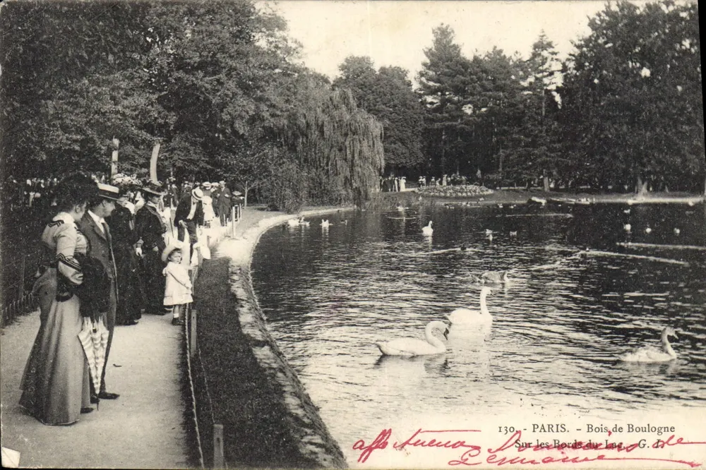 Paris - Bois de Boulogne — An den Ufern des Sees — G. 130 - Vorderseite
