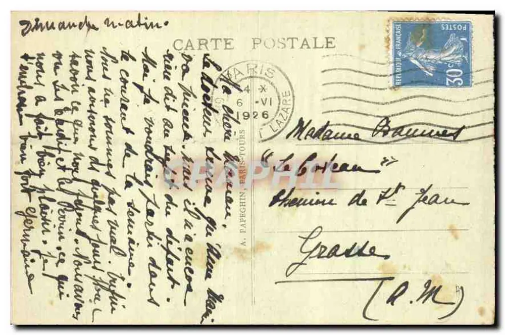 Paris - Die Avenue des Champs-Élysées und die Pferde von Marly - A.P. - Rückseite