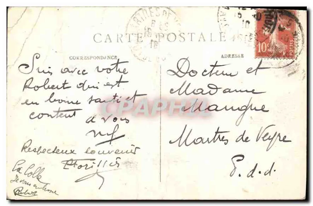 Paris — La Conciergerie — éditeur C. M. n° 59 - Verso