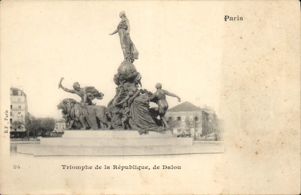Triunfo da República, de Dalou — Paris — B.F. Paris, n°24 - Frente