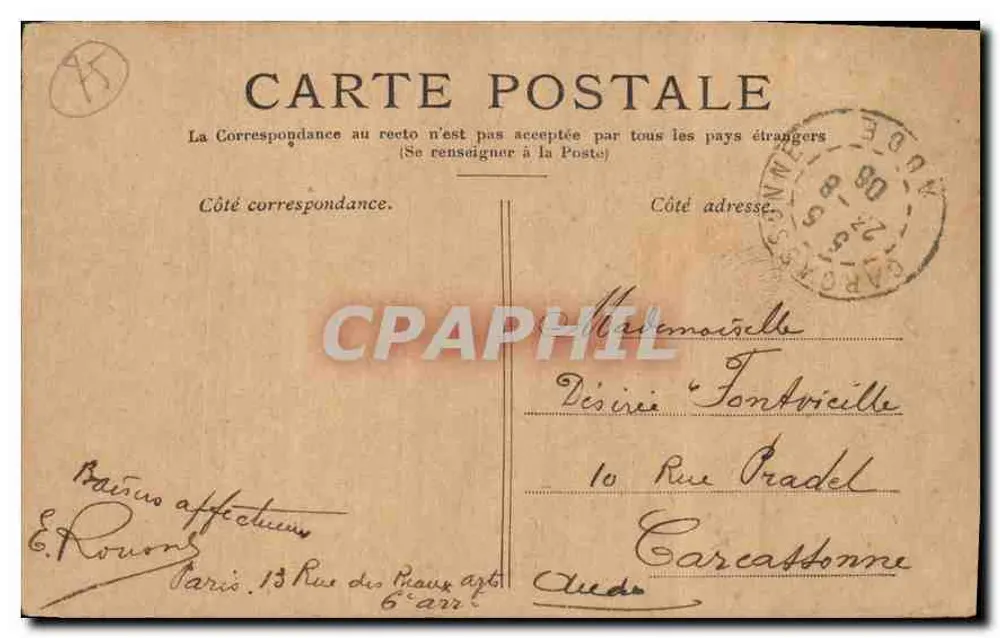 Paris — A praça da Bastilha — editor não visível - Verso