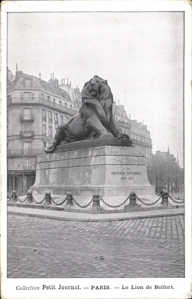 O Leão de Belfort — Paris — Coleção Petit Journal - Frente