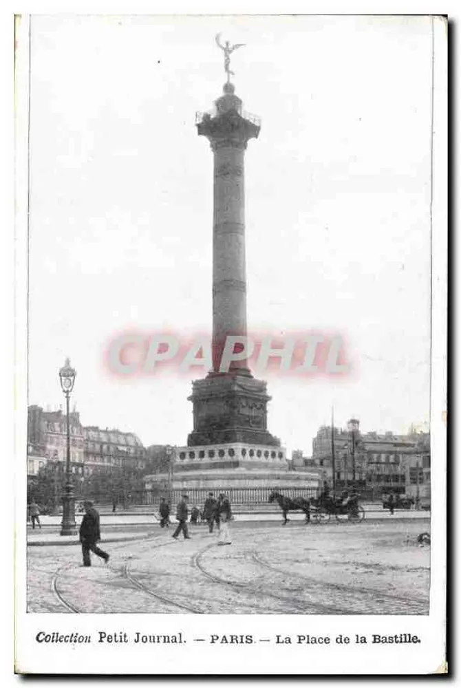 Praça da Bastilha — Coluna da Bastilha — Coleção Petit Journal - Frente