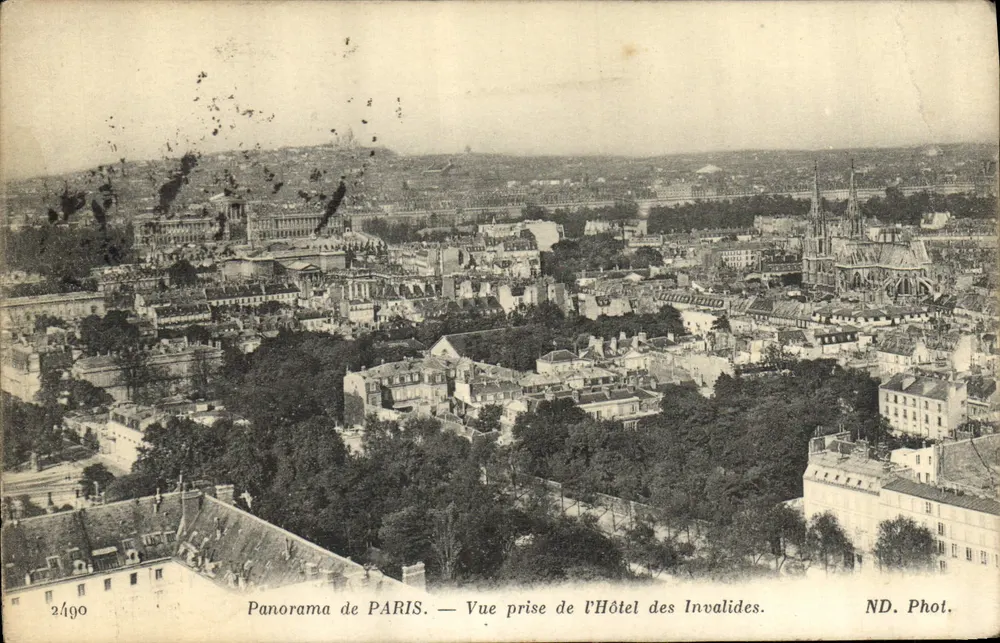 Panorama von PARIS — Ansicht vom Hôtel des Invalides — ND. Fotografie n°2490 - Vorderseite