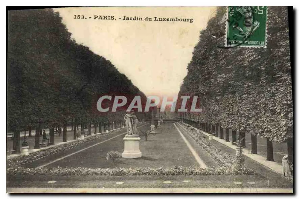 Jardim do Luxembourg — Paris — editor anônimo, n° 153 - Frente