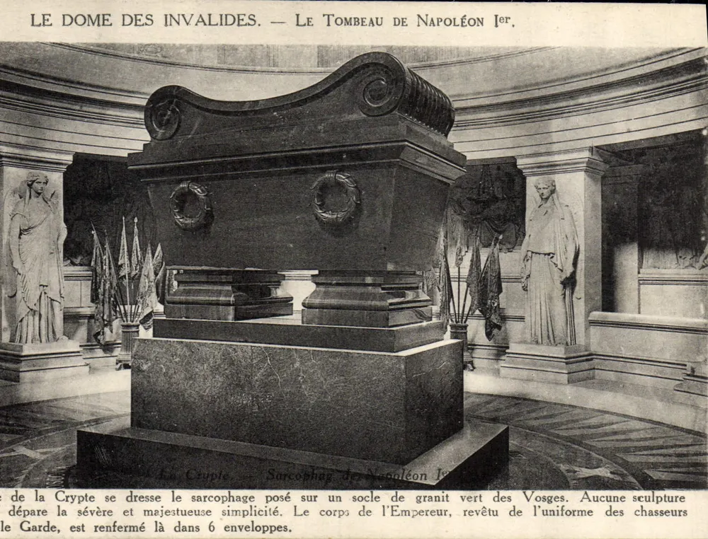 El Domo de los Inválidos — La Tumba de Napoleón I — Imp. Phot. Nedopola St. Cie, París - Anverso