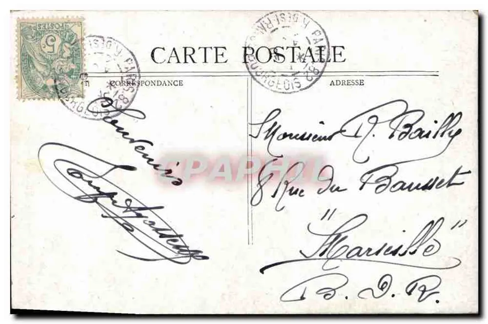 Paris - Fontaine Saint-Michel — vista da fontaine com estátua de anjo — editor L. Furtel, n°30 - Verso