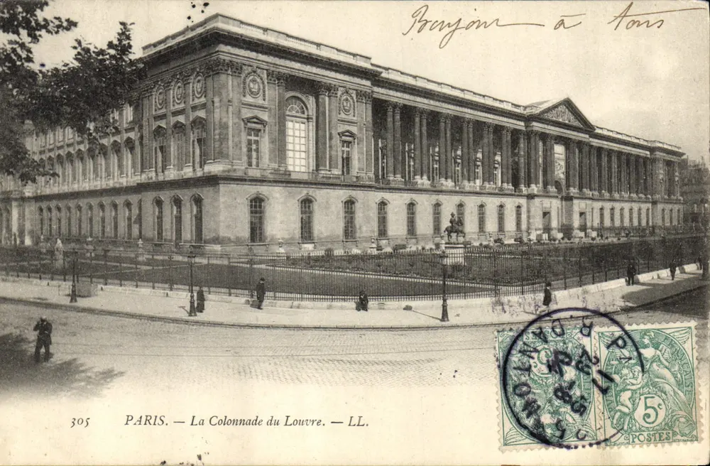 PARIS — A Colunata do Louvre — LL. — L’Imprimerie Nouvelle — n° 305 - Frente
