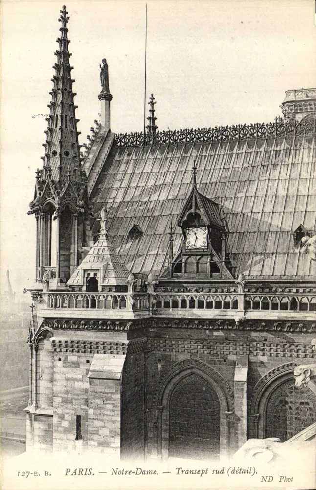 PARIS — Notre-Dame — Trasero sur (detalle) — ND Phot - Anverso