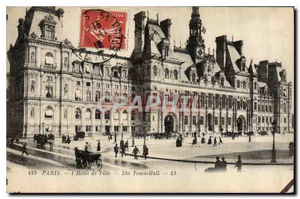PARIS — O Hotel de Ville — The Town-Hall — LI. - Frente