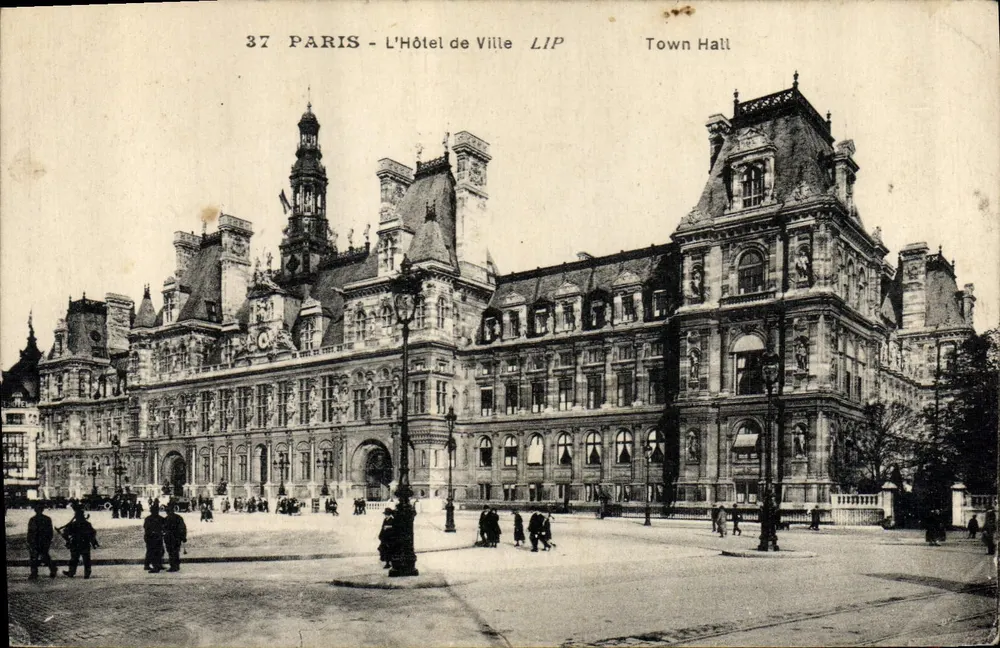Paris - O Hotel de Ville — vista do edifício — editor LIP - Frente