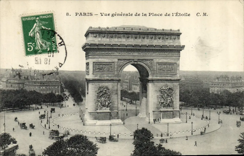 Paris — Allgemeiner Blick auf den Place de l'Étoile — C.M. - Vorderseite